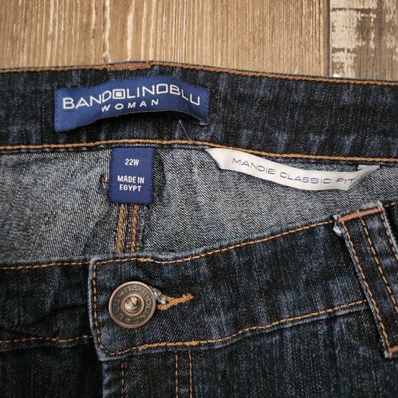 Bandolino Women's Mandie Classic Fit Blue Jeans Size 22w - Picture 5 of 10
